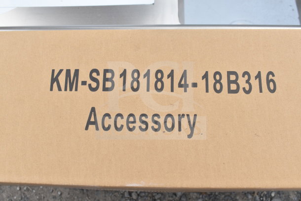 BRAND NEW KoolMore KM-SB181814-18B316 72" sink, 16-gauge, backsplashes, dual 18" drainboards, 18"x18"x14" bowls, packaging visible.
