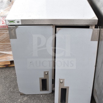 BRAND NEW Regency 24" stainless steel wall cabinet, model CW-1524STHD-318, with hinged doors, scratch and dent condition.