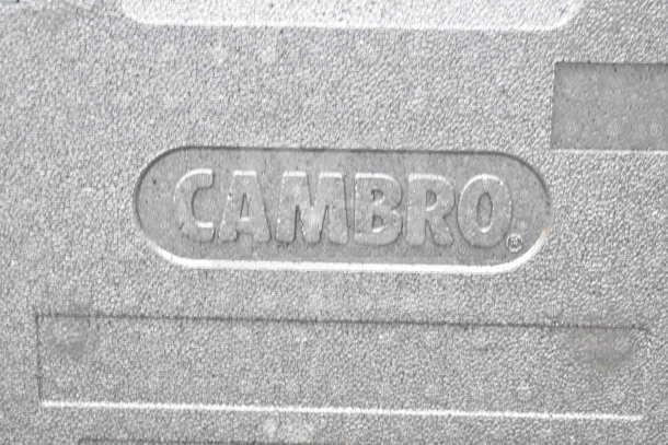 BRAND NEW Cambro black EPP insulated food pan carrier, top-loading, scratch and dent condition. Embossed Cambro logo.