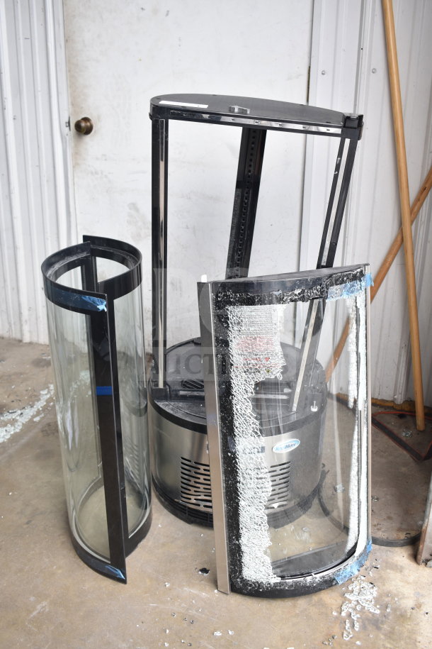 KoolMore CDUR-3C Circular Bakery Display Case, visible damage, 19 in., 110-120V, 1 Phase.