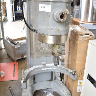 Hobart H-600 60 Quart Dough Mixer, commercial floor style, 230V, 1 Phase, visible wear, label with lot number 295.