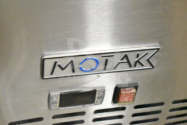 2023 Motak MPR-83-X Pizza Prep Table, stainless steel, commercial casters, 115V, 1 Phase, featuring digital controls.
