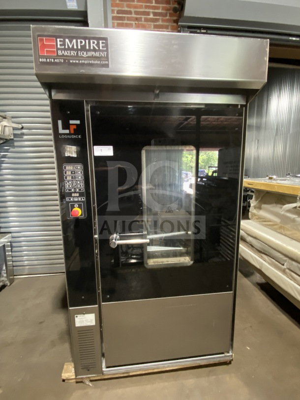 Empire Logiudice Forni rotating rack oven, Model LFRCЕ15T5070, stainless steel, 15 pan capacity, 220V, 3-phase, commercial use.