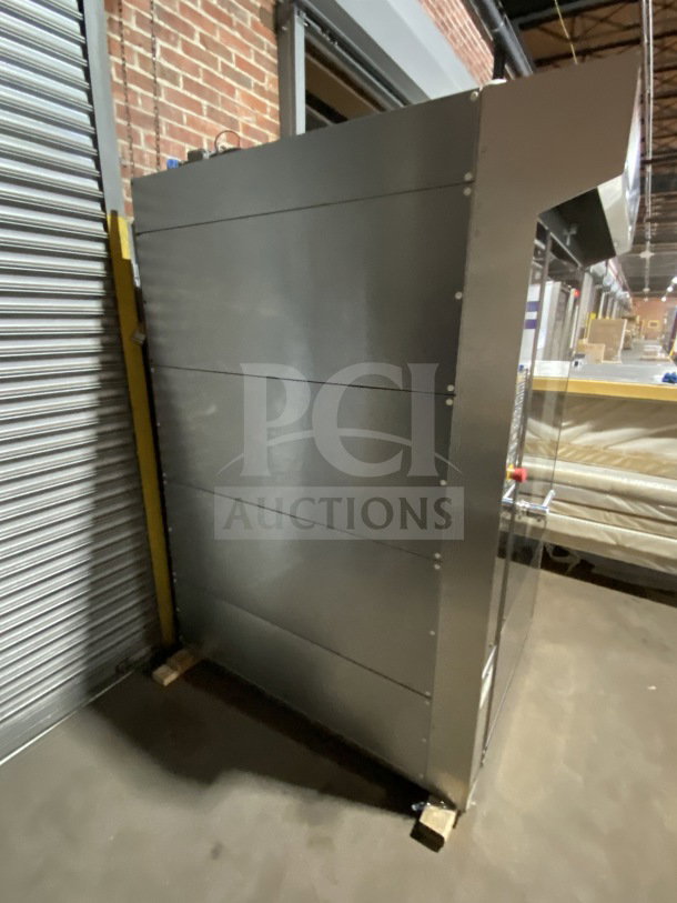 Empire Logiudice Forni Series stainless steel bakery oven, model LFRСE15T5070, 15 pan capacity, side view.