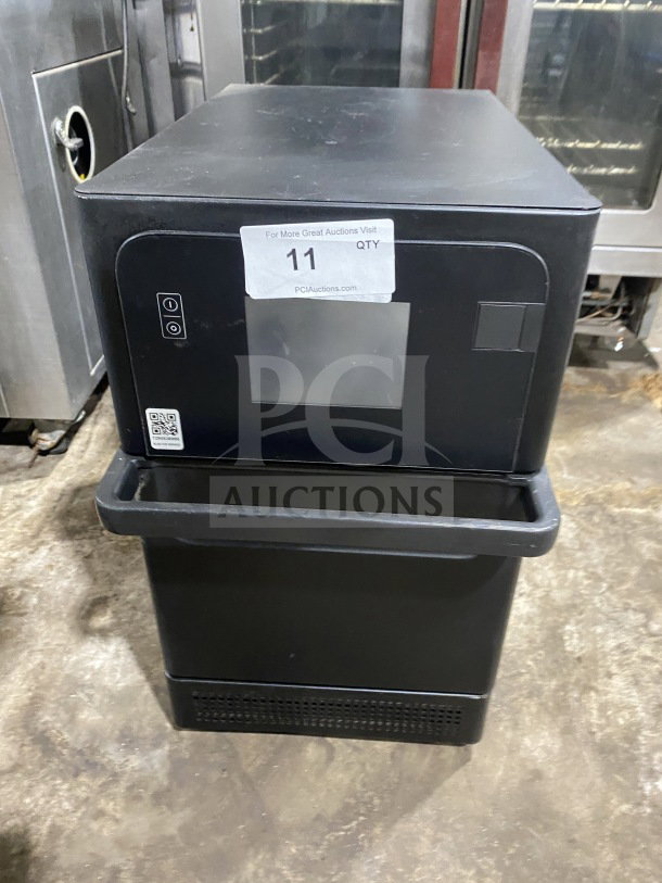 MerryChef Eikon E2S black countertop high-speed cook oven, electric powered, model SN: 2209213090728, excellent condition.