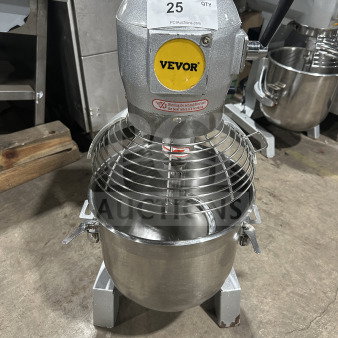 Vevor 30Qt Commercial Electric Powered 3-Speed Planetary Food Mixer! With Stainless Steel Mixing Bowl! Model: B30-BT SN: 2308013!  110V! 1 Phase!