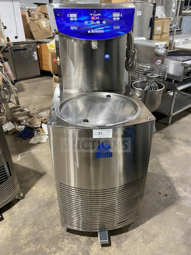 RARE 2017 Selmi TOP EX chocolate tempering machine, stainless steel, electric, on casters, Model: TOP, SN: 1787.