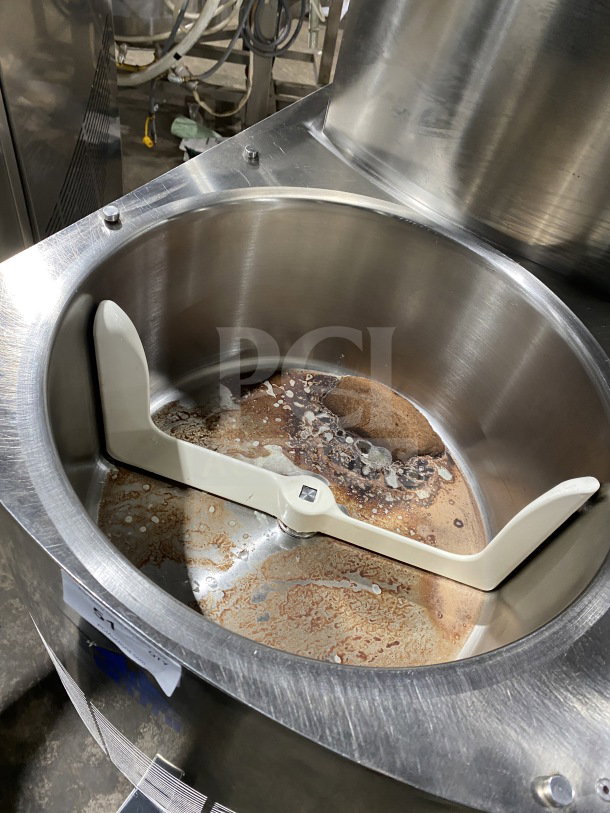 RARE 2017 Selmi Top EX stainless steel chocolate tempering machine on casters; Model: TOP, SN: 1787, electric powered.