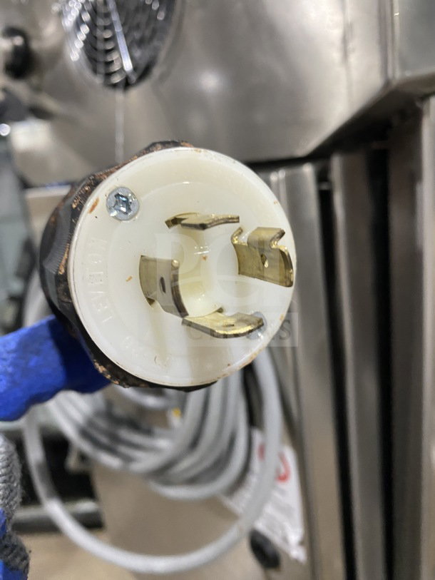 Selmi Futura EX Series stainless steel chocolate tempering machine plug. Model FUTURA, serial SN: 654FUTURA, 2016.