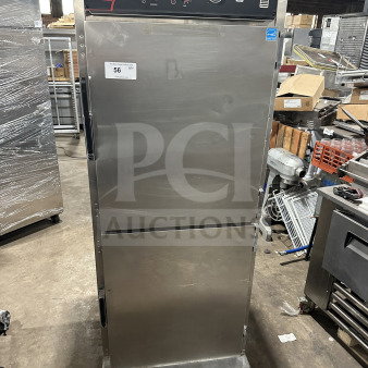 CresCor stainless steel 2-door heated holding cabinet, model H137SUA12C. Serial KAEJ744781225. 120/125V, 1 phase, on casters.