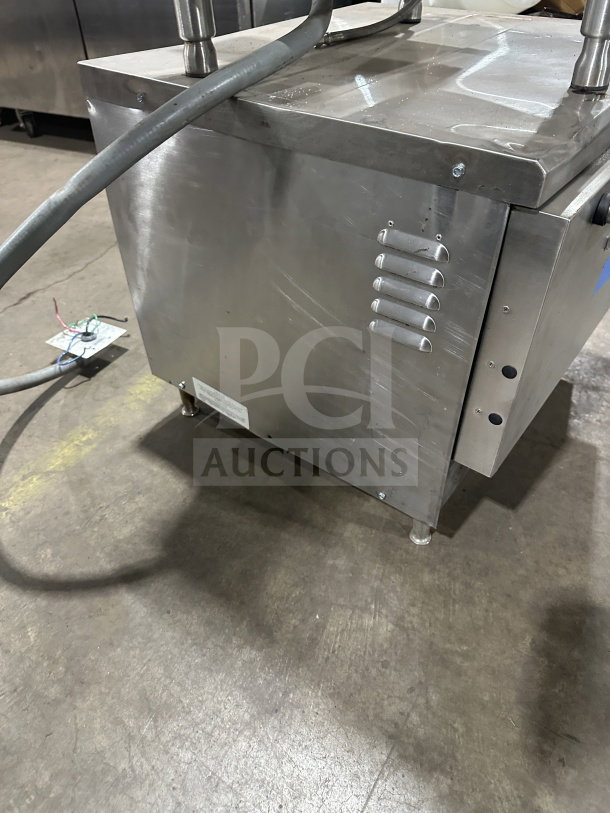 TurboChef NGC commercial stainless steel countertop oven with digital controls, 208/230-240V, on legs, used condition.