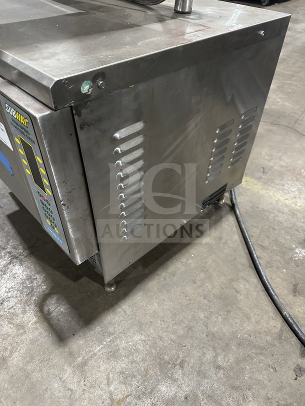 TurboChef NGC commercial countertop oven, stainless steel, digital controls, electric, on legs, 208/230-240V.