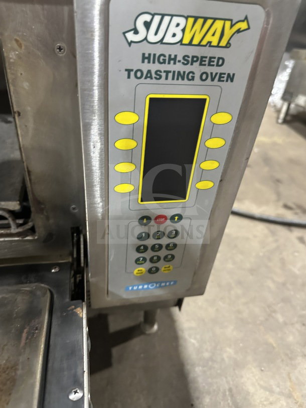 TurboChef Subway Style NGC high-speed toasting oven, stainless steel, digital controls, on legs, 208/230-240V.
