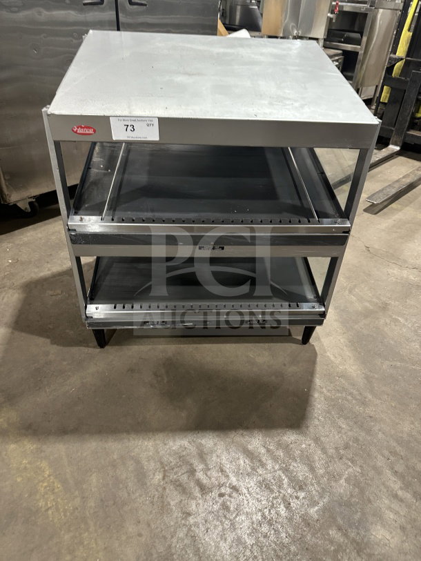 Hatco 30" Commercial Stainless Steel Electric Slanted Double Shelf Merchandiser Display Warmer, Model GRSDS-30D, 120V.