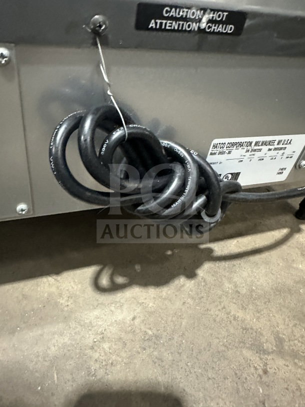 Hatco GRSDS-30D commercial display warmer. Stainless steel build, electric, slanted double shelf, 120V, SN: 2810972252.