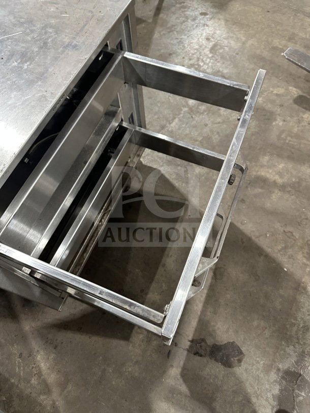 Eagle Group RedHots Series stainless steel double warming drawer, Model DWW-2-120, on casters, in good condition.