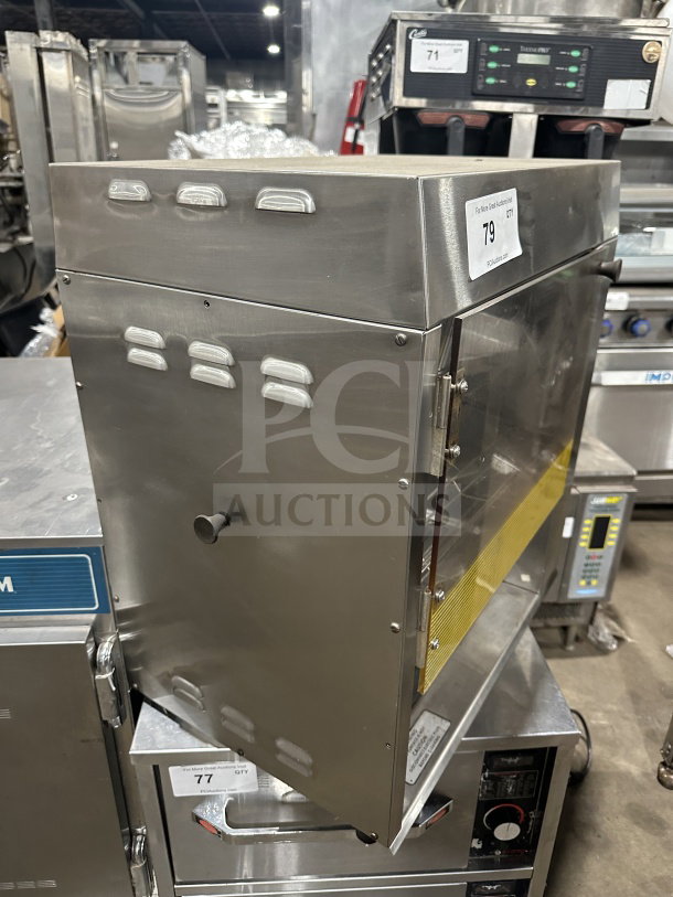 Prince Castle Commercial Corn Carousel, Model 413, stainless steel, electric, 115V, excellent condition, visible control panel.