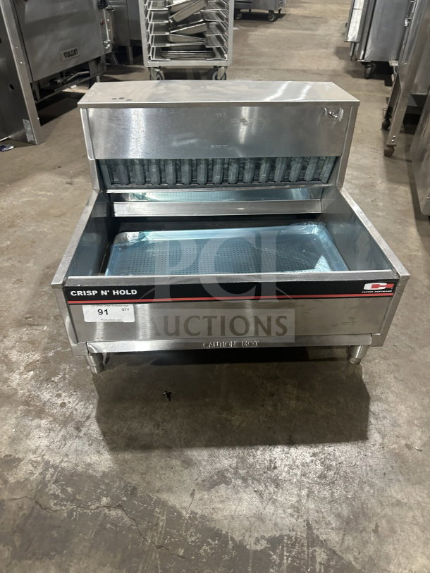 Carter Hoffmann CNH28 Crisp N' Hold countertop fry warming station, 208V, stainless steel, good condition, SN: CNH28-1052019725859.