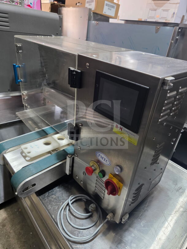 TMTC MINI DROPPY stainless steel pastry depositor, model 4038-10S2-DIS, 220V, 1 Phase, with control panel and power cord.