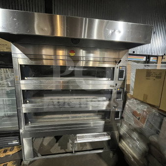 Miwe Commercial Stainless Steel Electric Powered Condo Triple Deck Oven! Steam Injected Artisian Bread Model! On Casters! 208V! Model: CO31408 SN: 702515! Working When Removed!