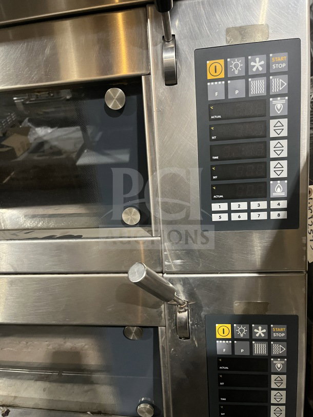 Empire Miwe Commercial Triple Deck Oven, stainless steel, model LFRСE15T5070. Steam injected, on casters, 208V.