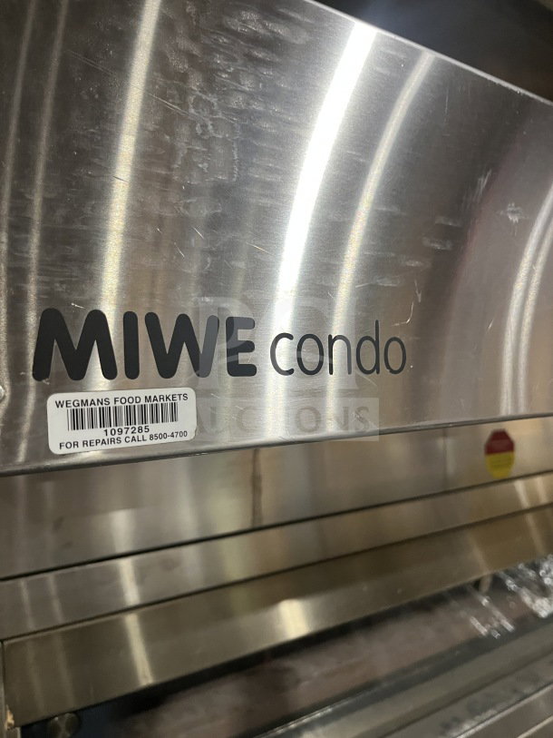 Miwe Condo triple deck oven, stainless steel, electric, steam injected, on casters, model CO31408, 208V, Empire, SN 702515.