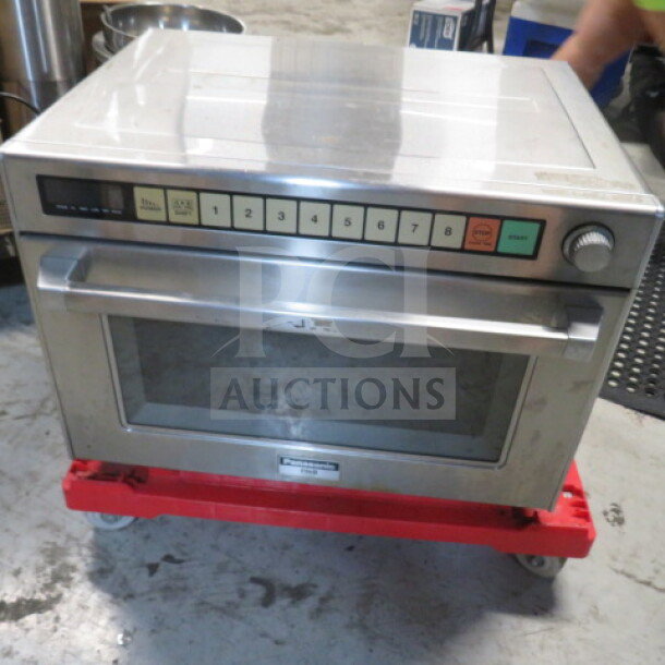 Panasonic Pro II microwave, hardwire, size 26x24x19 inches, stainless steel, digital controls; used condition.