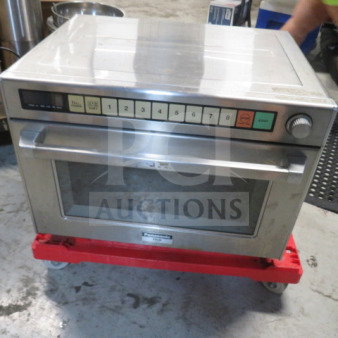 Panasonic Pro II microwave, hardwire, size 26x24x19 inches, stainless steel, digital controls; used condition.