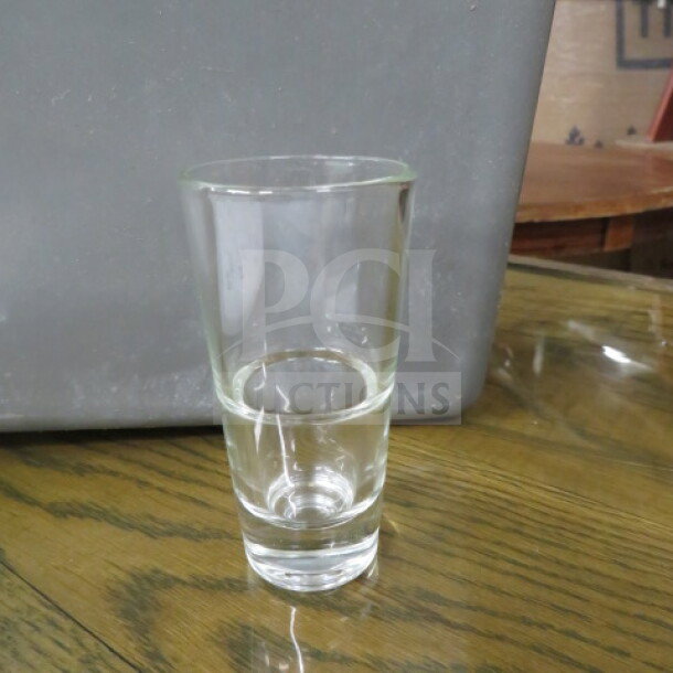 Clear 1.75oz shot glass, new condition, with no visible markings. Ideal for collectors or everyday use.