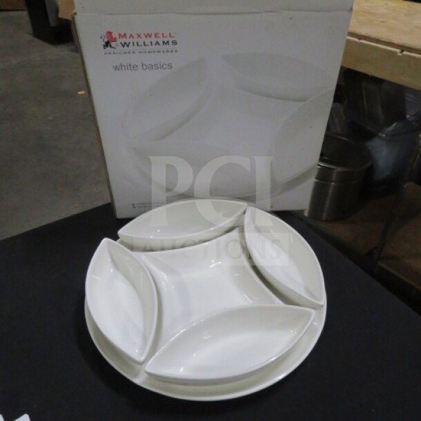 Maxwell Williams 5 Piece Basic White Dip Serve Set, new condition, includes original packaging.
