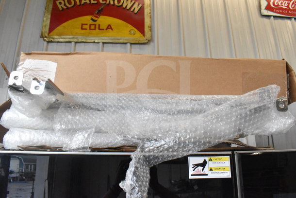 New Blodgett Invoq Hybrid 6-2/1 GN Oven, 2023, wrapped, 3-phase, 208-240V, scratch and dent condition, caution label visible.