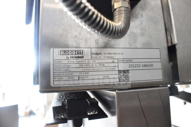2023 Blodgett Invoq Hybrid 6-2/1 GN Combi Convection Oven, new with tags. 208-240V, 3 Phase, serial 231222-166550.