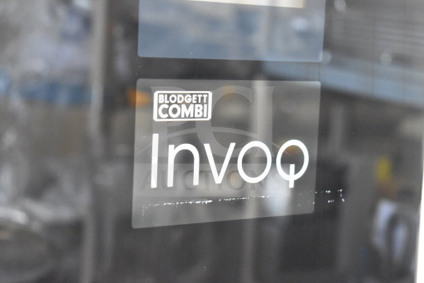 Blodgett Invoq Hybrid 10-2/1GN Combi Oven label, featuring brand and model details.