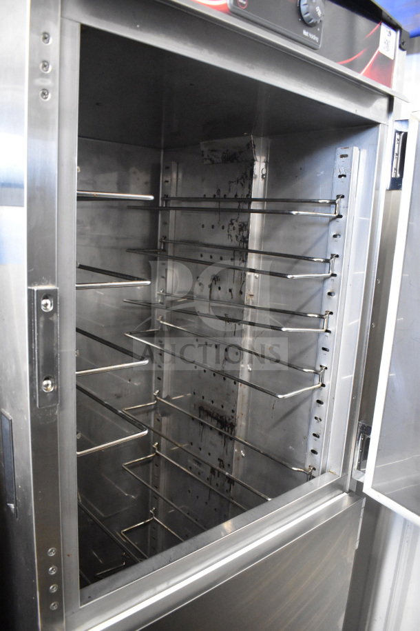 CresCor H137SUA12D full-height insulated mobile heated holding cabinet, interior racks visible, on casters, 120V, 1 Phase.