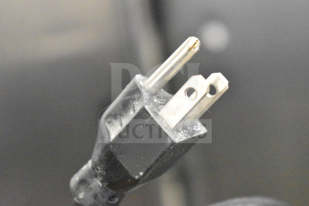 Plug detail of CresCor H137SUA12D Heated Holding Cabinet, 120V, 1 Phase, showing condition.