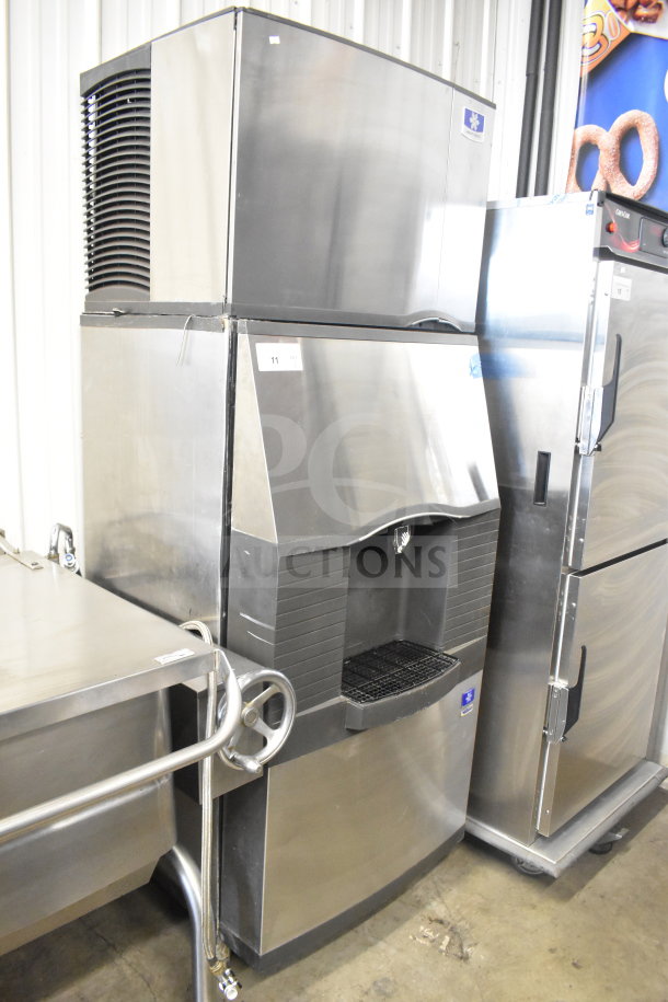 Manitowoc SD0452A ice head on SPA310 dispenser, stainless steel, 115V, 1 phase, commercial use, hotel grade.
