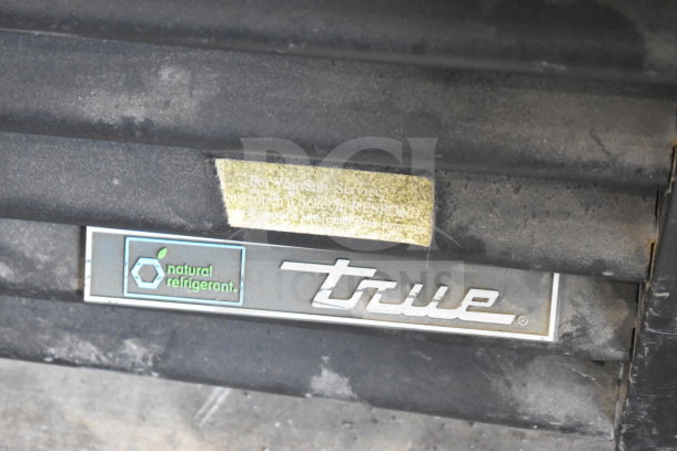 True GDM-72F-HC 3-door commercial freezer, features "natural refrigerant" label, tested and working condition.
