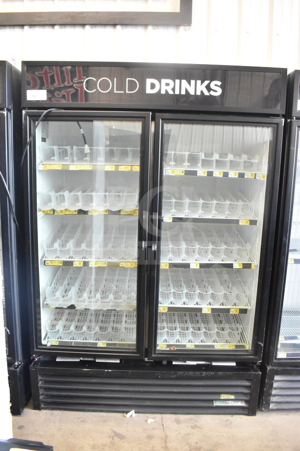 2017 True GDM-49-HC 2 Door Cooler Merchandiser, tested and working, 115V, 1 Phase, clean condition, shelves included.