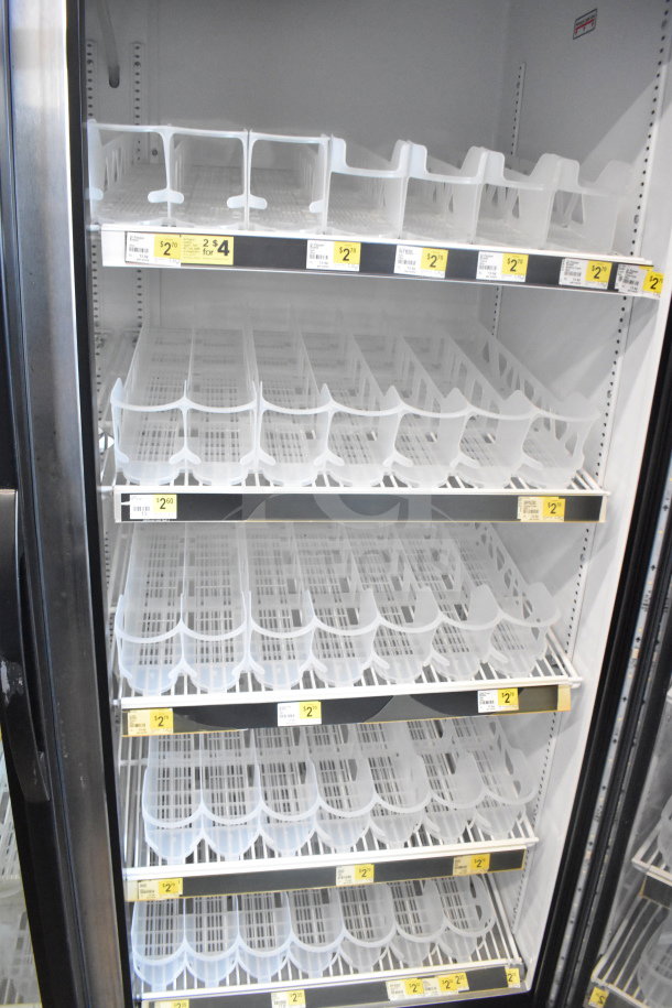2017 True GDM-49-HC 2 Door Cooler Merchandiser, white interior, adjustable shelves, tested and working, 115V, 1 phase.