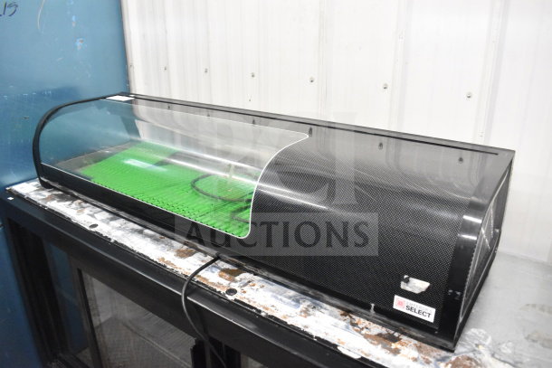 Emperor's Select CSD-53 refrigerated sushi display case, model 478csd53hc, 115V, black finish, excellent condition.