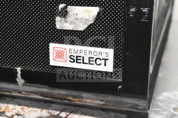 Emperor's Select CSD-53 sushi display case, model 478csd53hc, countertop, 115 volts, 1 phase, black exterior.