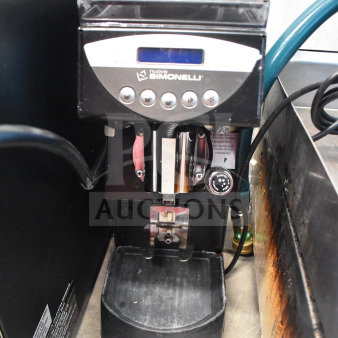 Nuova Simonelli Mythos One Clima Pro Espresso Grinder, 115V, commercial-grade, with visible control panel in used condition.