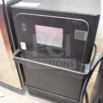 2025 Merrychef eikon e2s countertop oven, black finish, touchscreen, high-speed microwave convection, 208/240 volts.