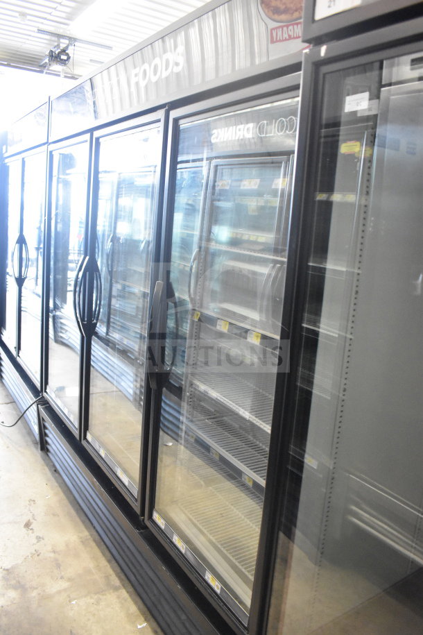 2017 True GDM-72F-HC commercial 3-door reach-in freezer, tested and working, 115/208-230V, 1 phase, glass doors.