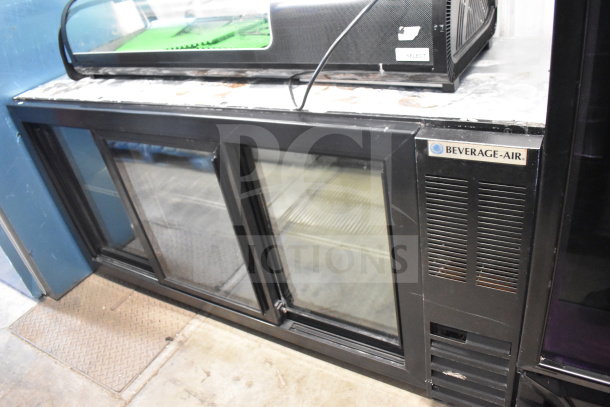 Beverage Air BB72HC-1-GS-B 3-door back bar cooler, glass doors, black exterior, 115V, commercial use.