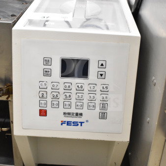 Fest Countertop Powder Dispenser with digital keypad; features measurement buttons and display; good condition.