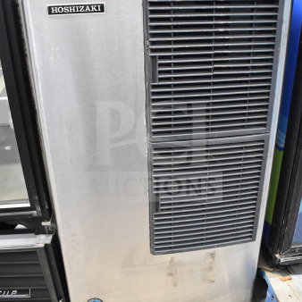 Hoshizaki KM-650MAH commercial ice machine head, stainless steel, 208-230V, 1 phase, visible Hoshizaki branding.