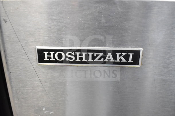 Hoshizaki KM-650MAH commercial ice machine head, stainless steel, 208-230 volts, 1 phase, logo badge visible.