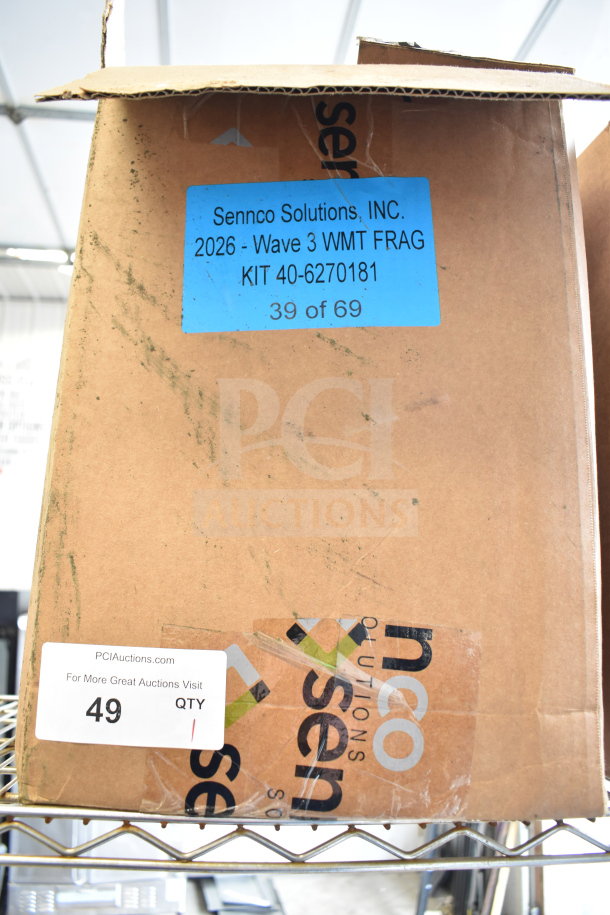 Box of Sennco Solutions Wave 3 WMT FRAG KIT, labeled 2026, kit 40-6270181, item 39 of 69, slight wear visible.