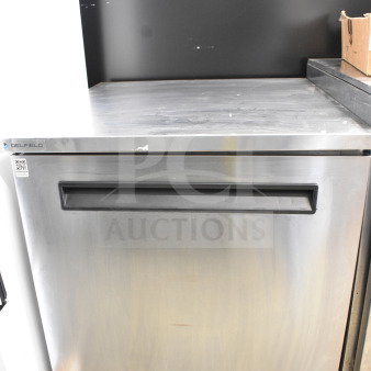 2023 Delfield 406P-STAR2 commercial undercounter cooler with single door, stainless steel, on casters, 115V, 1 phase.